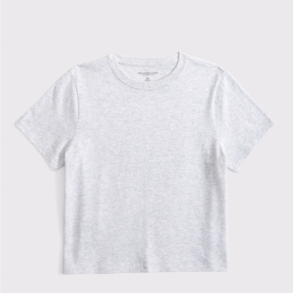 Abercrombie & Fitch Essentials Light Gray Skimming Tee